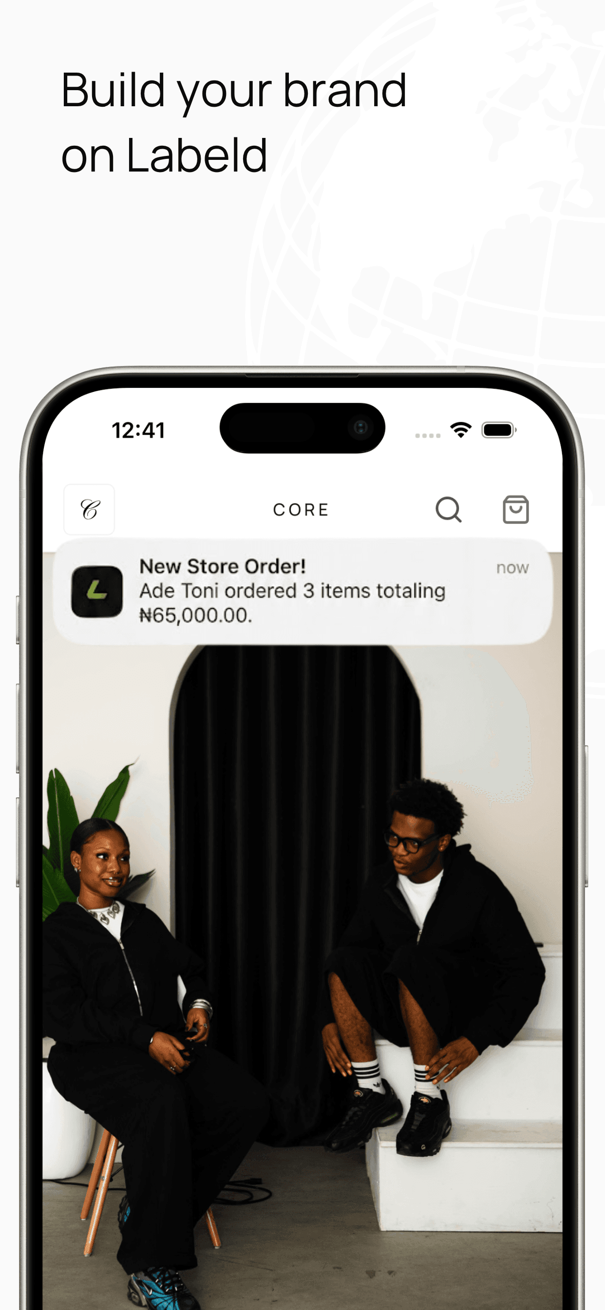 Build your brand on Labeld mobile screen