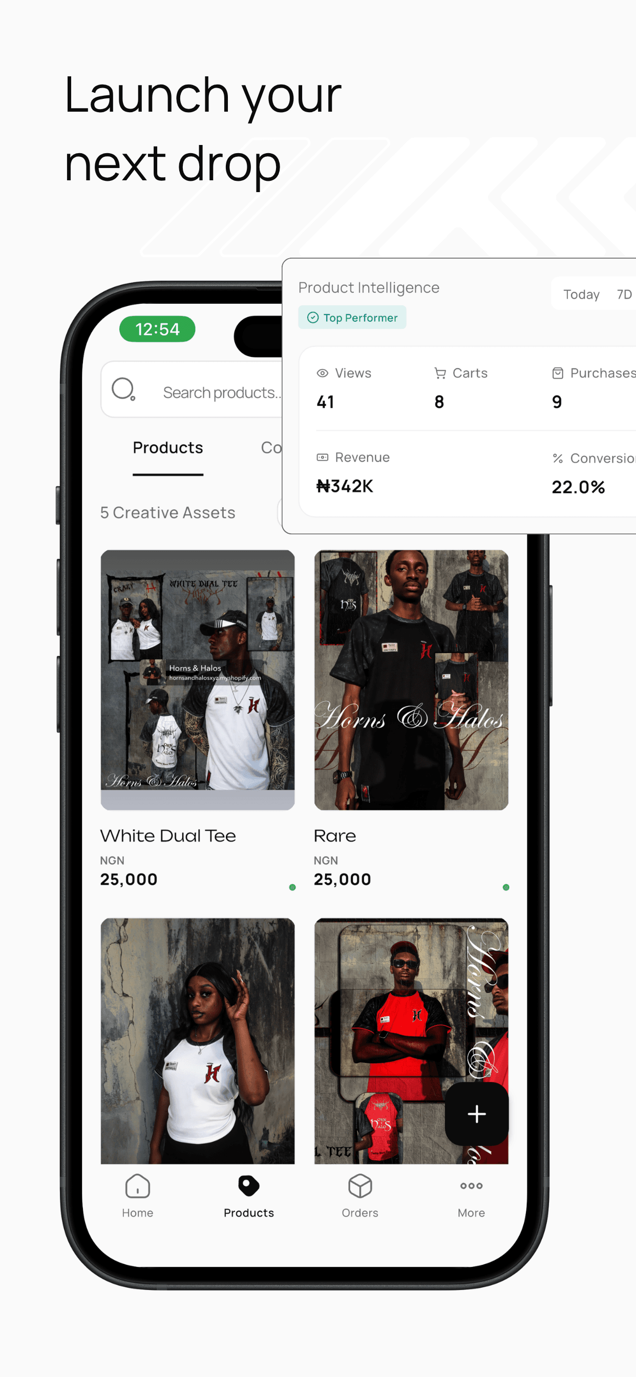 Launch your next drop mobile screen